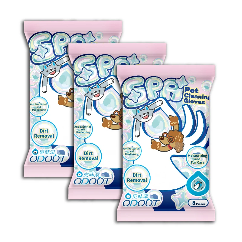 Pet SPA Cleaning Gloves Glove Wipes